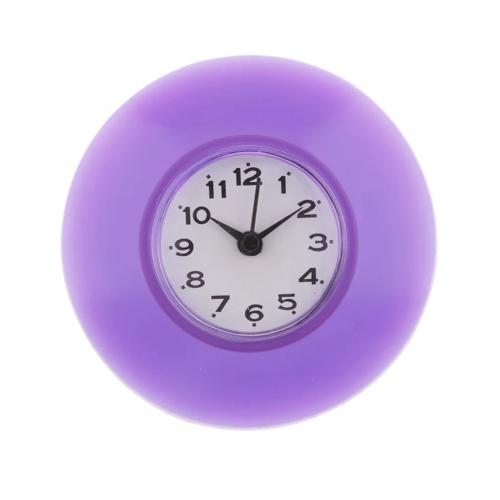 WaterProofClock – Compacte Zuignap Klok voor Badkamer