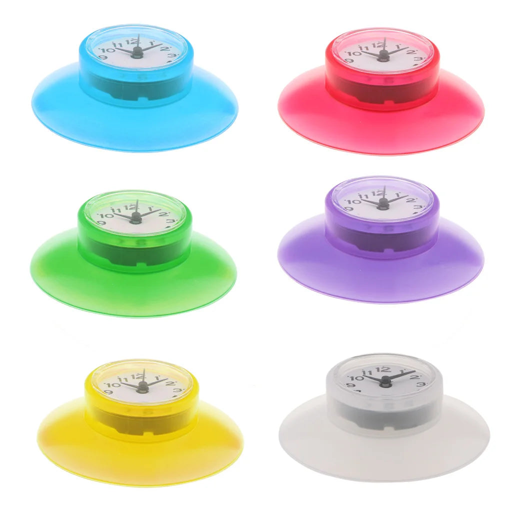 WaterProofClock – Compacte Zuignap Klok voor Badkamer