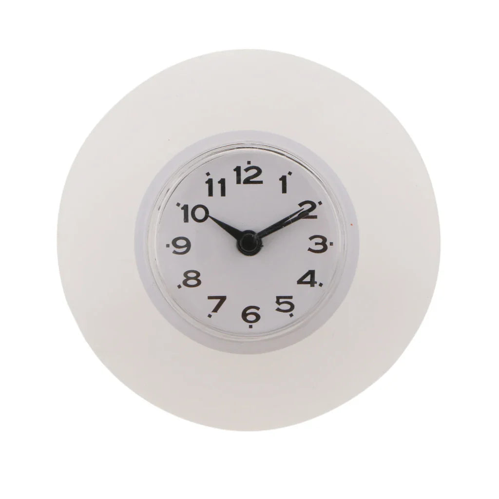 WaterProofClock – Compacte Zuignap Klok voor Badkamer