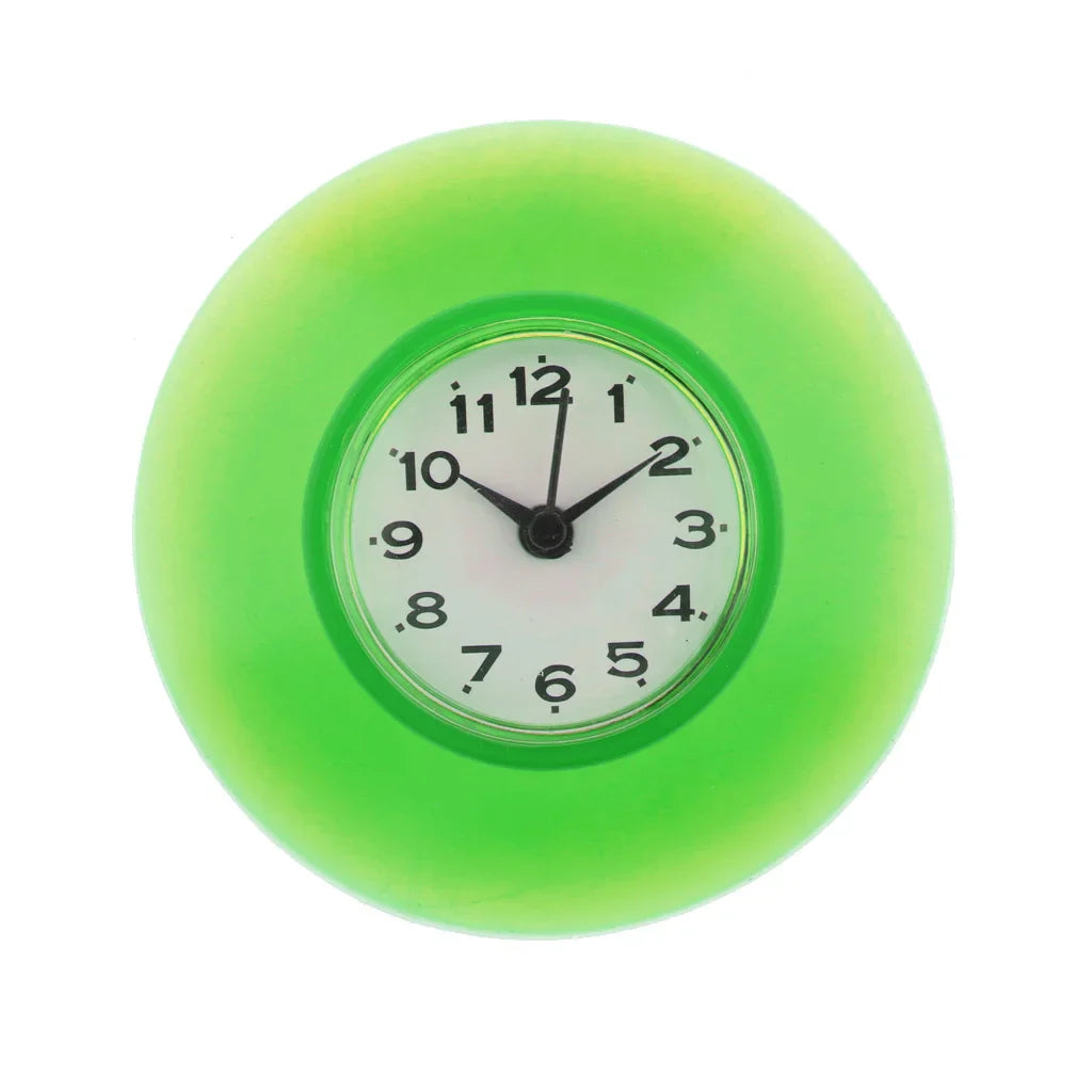 WaterProofClock – Compacte Zuignap Klok voor Badkamer