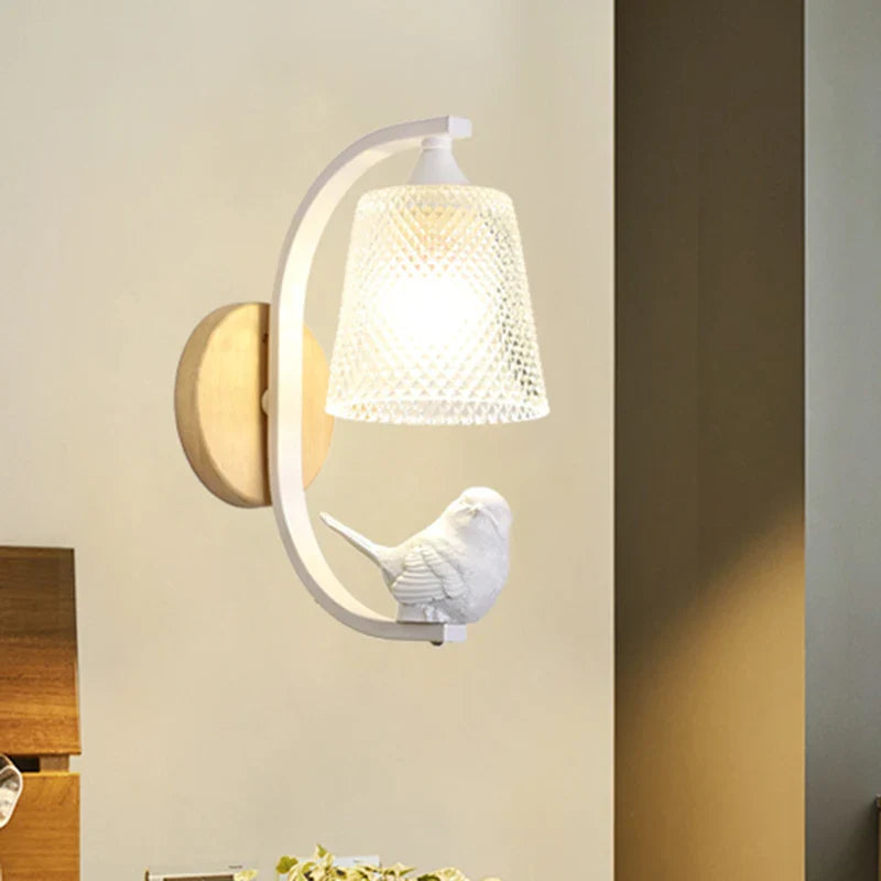 NordicBird Light – Trendy Vogelwandlamp voor Slaapkamer