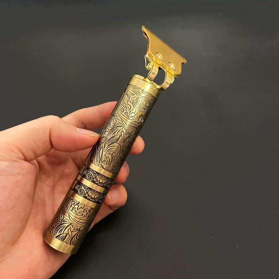 SkullTrim – Vintage Oplaadbare Baardtrimmer met Opzetstukken