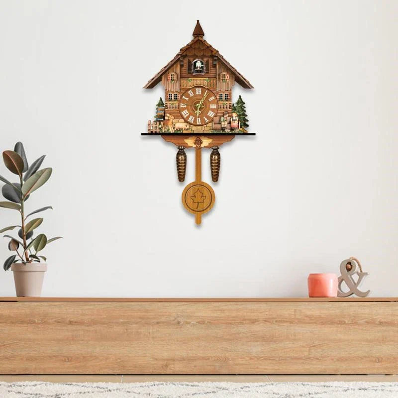 Vintage Chic Houten Koekoeksklok – Een Tijdloze Aanwinst voor Jouw Interieur