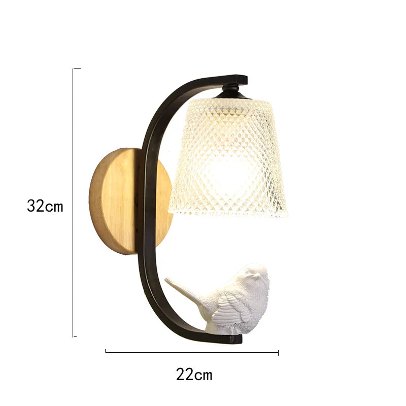 NordicBird Light – Trendy Vogelwandlamp voor Slaapkamer