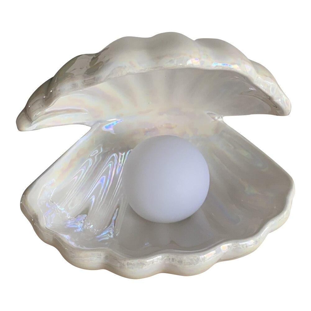 ShellGlow Lamp – Elegante Schelpen Verlichting met Parel