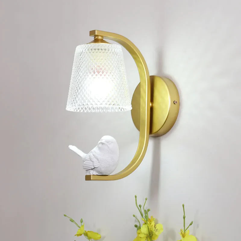 NordicBird Light – Trendy Vogelwandlamp voor Slaapkamer