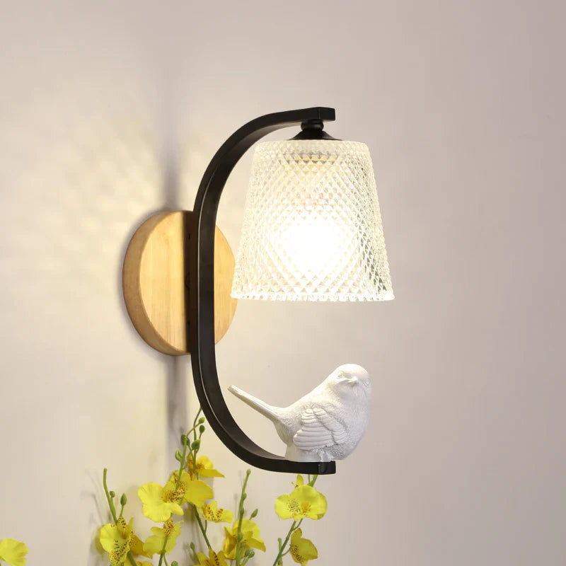 NordicBird Light – Trendy Vogelwandlamp voor Slaapkamer