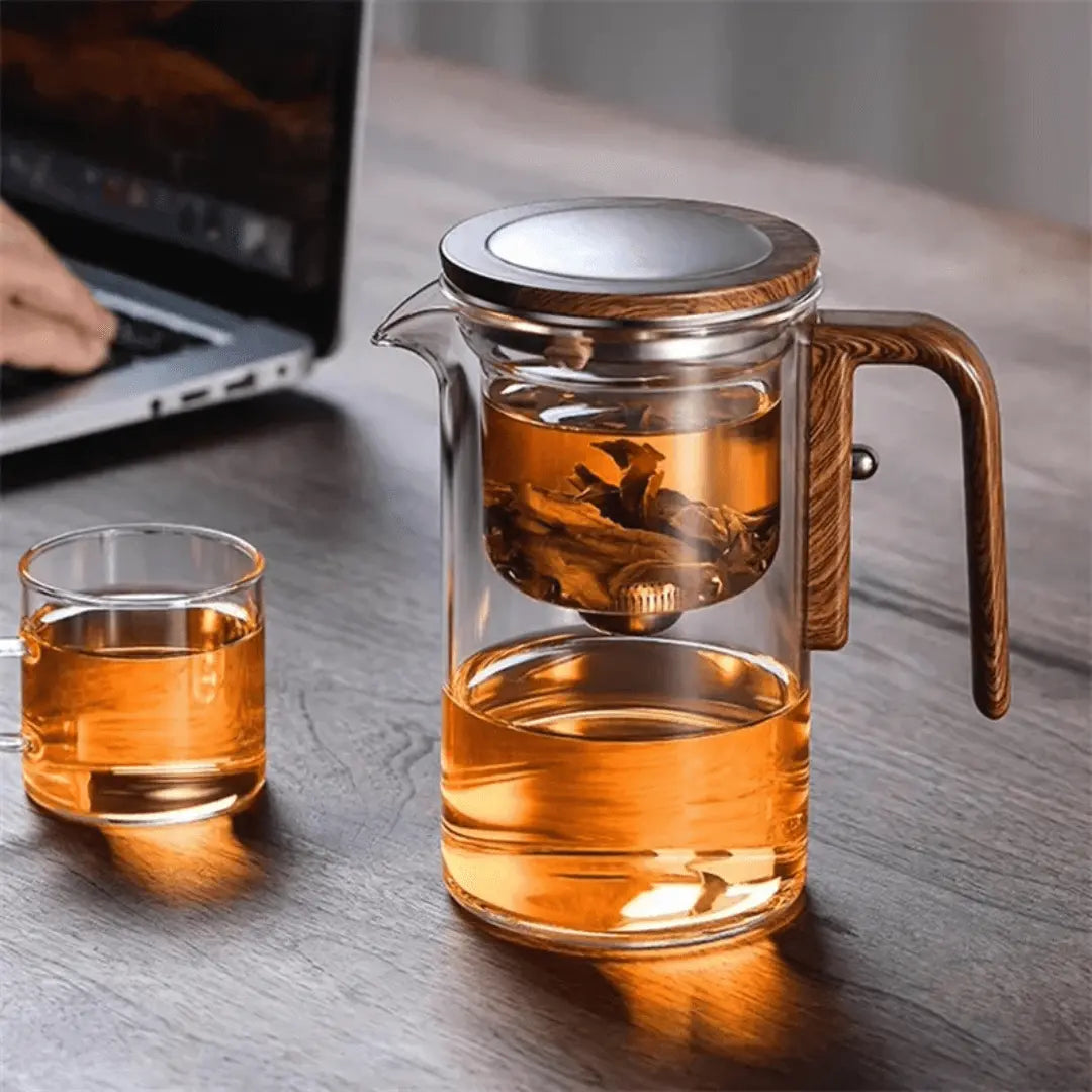 ClearBrew – Elegante Transparante Theepot voor Koffie & Thee