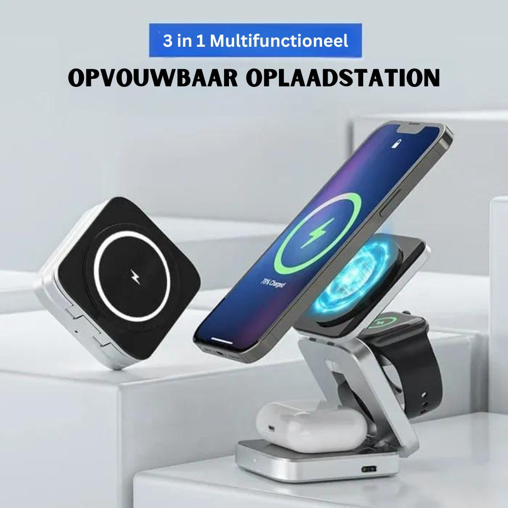 Infinite Power - 3-in-1 Draadloze Oplader voor Smartphones