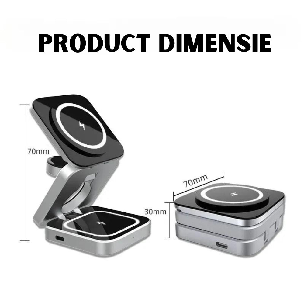 Infinite Power - 3-in-1 Draadloze Oplader voor Smartphones