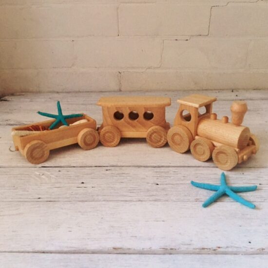 WoodenTrain - Speelgoed met Afneembare Wagons voor Kinderen