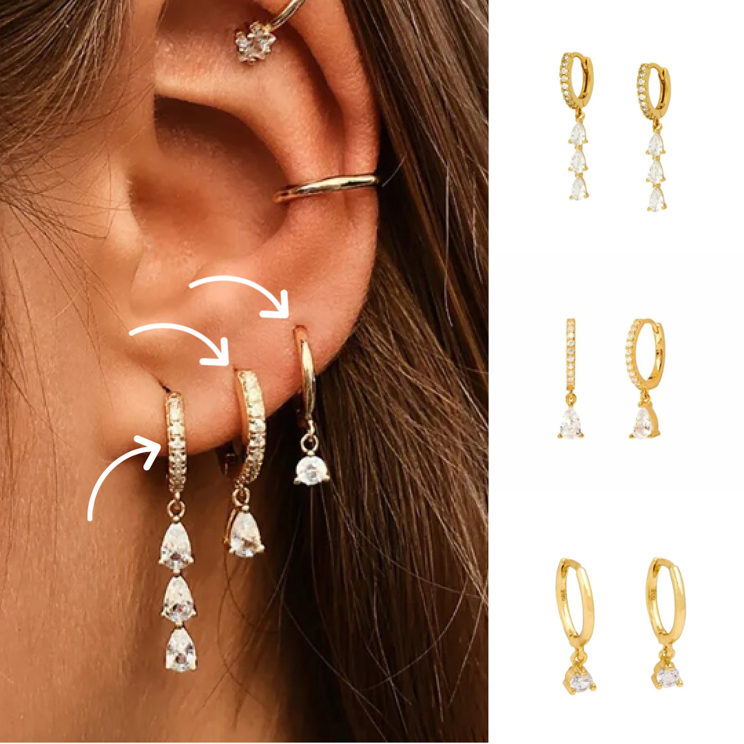 Aurora Earrings Set - Elegant en Veelzijdig Design
