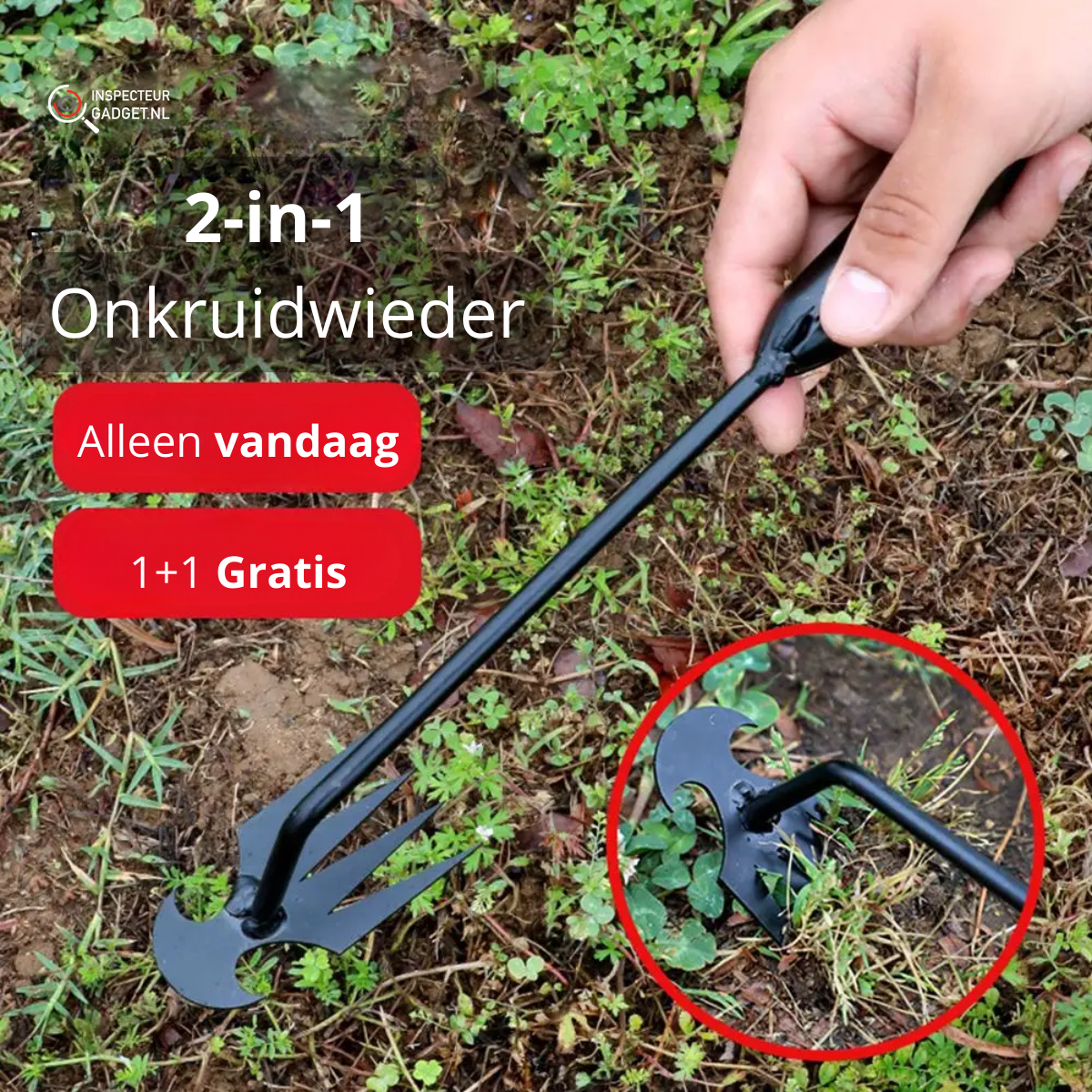 2-in-1 Onkruidwieder Pro - Verwijder onkruid in een handomdraai