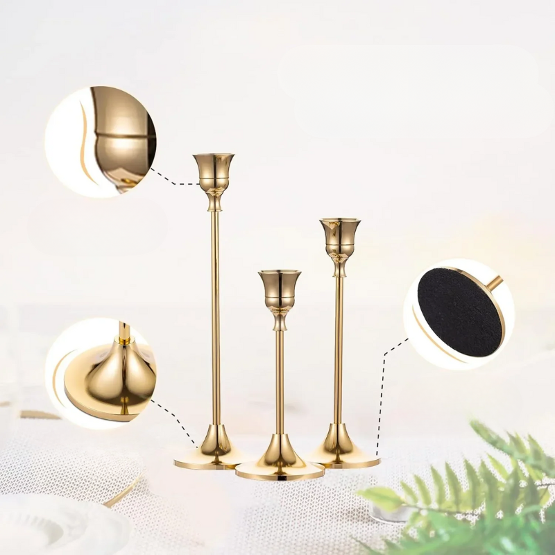 Dreamy Lights - Luxe Gouden Kaarsenhouders voor Elke Gelegenheid