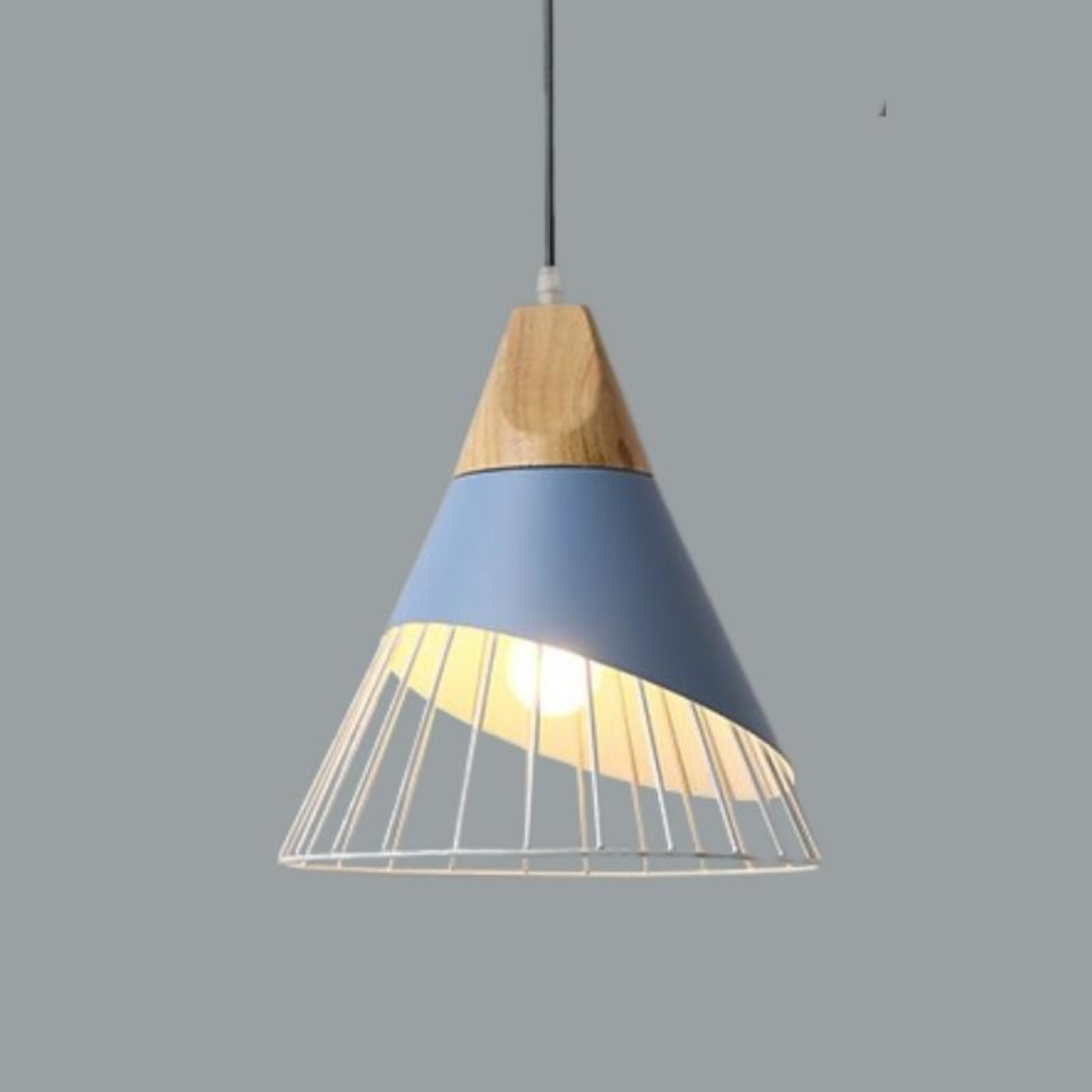 Moderne Industriële Hanglamp in Scandinavische Stijl – Hout & Metaal