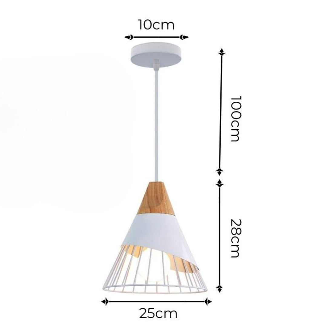 Moderne Industriële Hanglamp in Scandinavische Stijl – Hout & Metaal