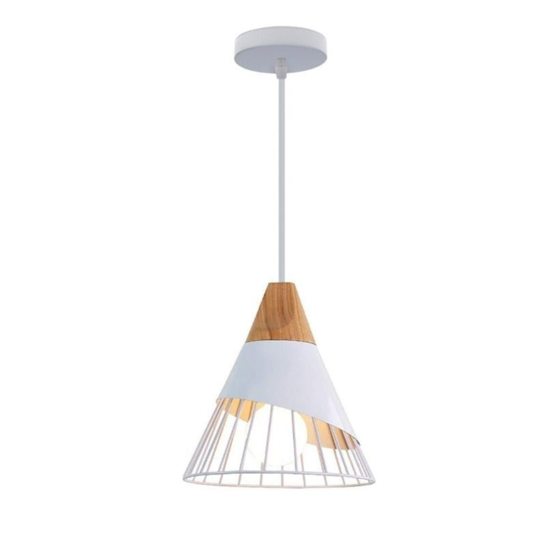 Moderne Industriële Hanglamp in Scandinavische Stijl – Hout & Metaal