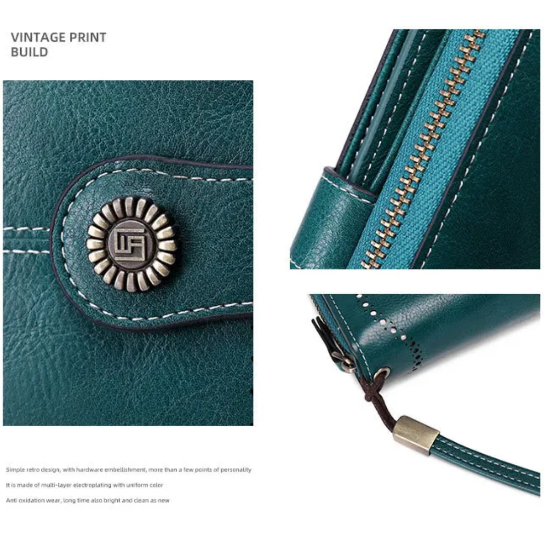 LeatherMax - Stijlvolle Leren Portemonnee met Polsband