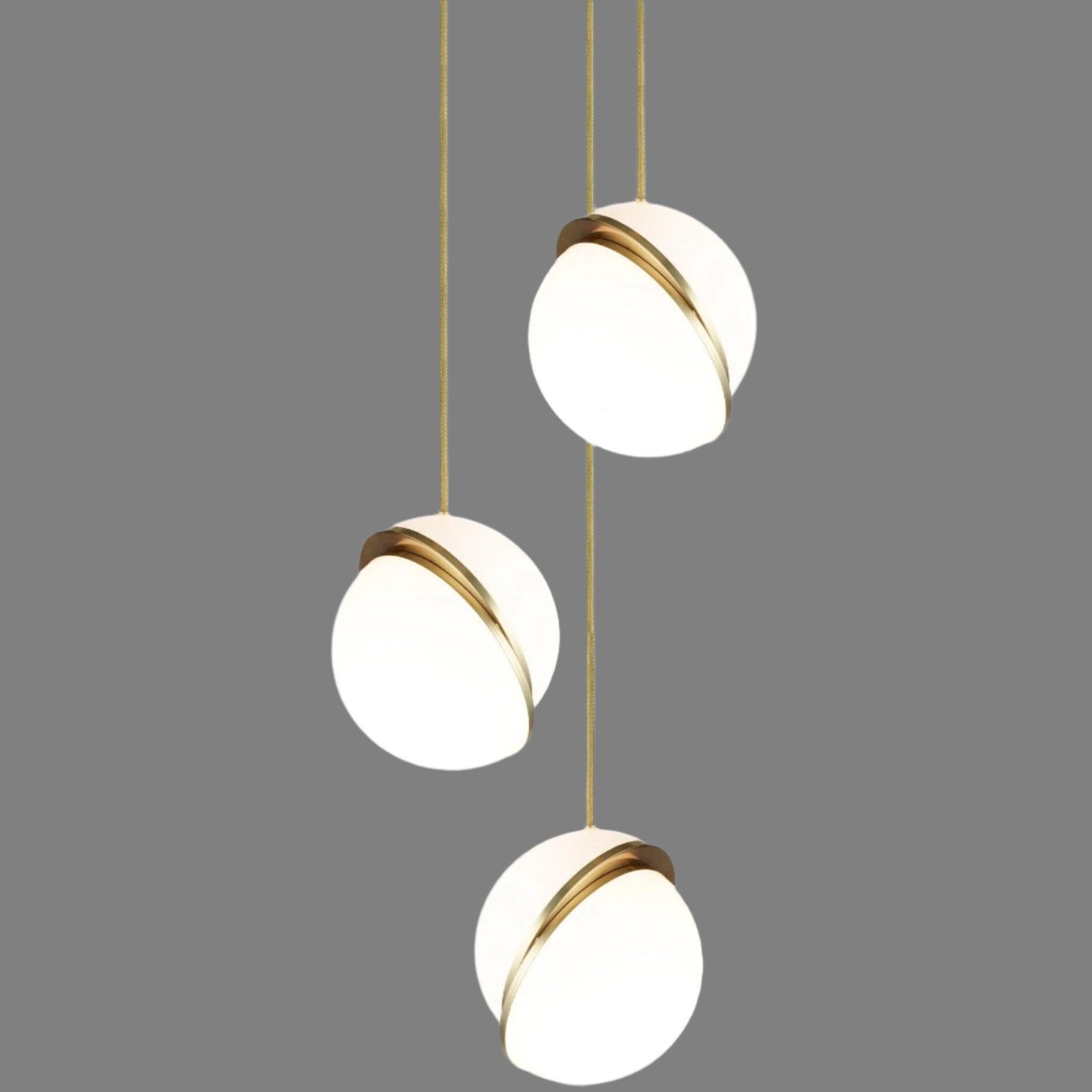 CielCourbe Lamp - Luxe Maanlicht Hanglamp van Acryl en Messing