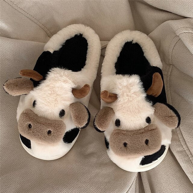 CozyCows - Luxe Warmte Slippers met Anti-slip Zool