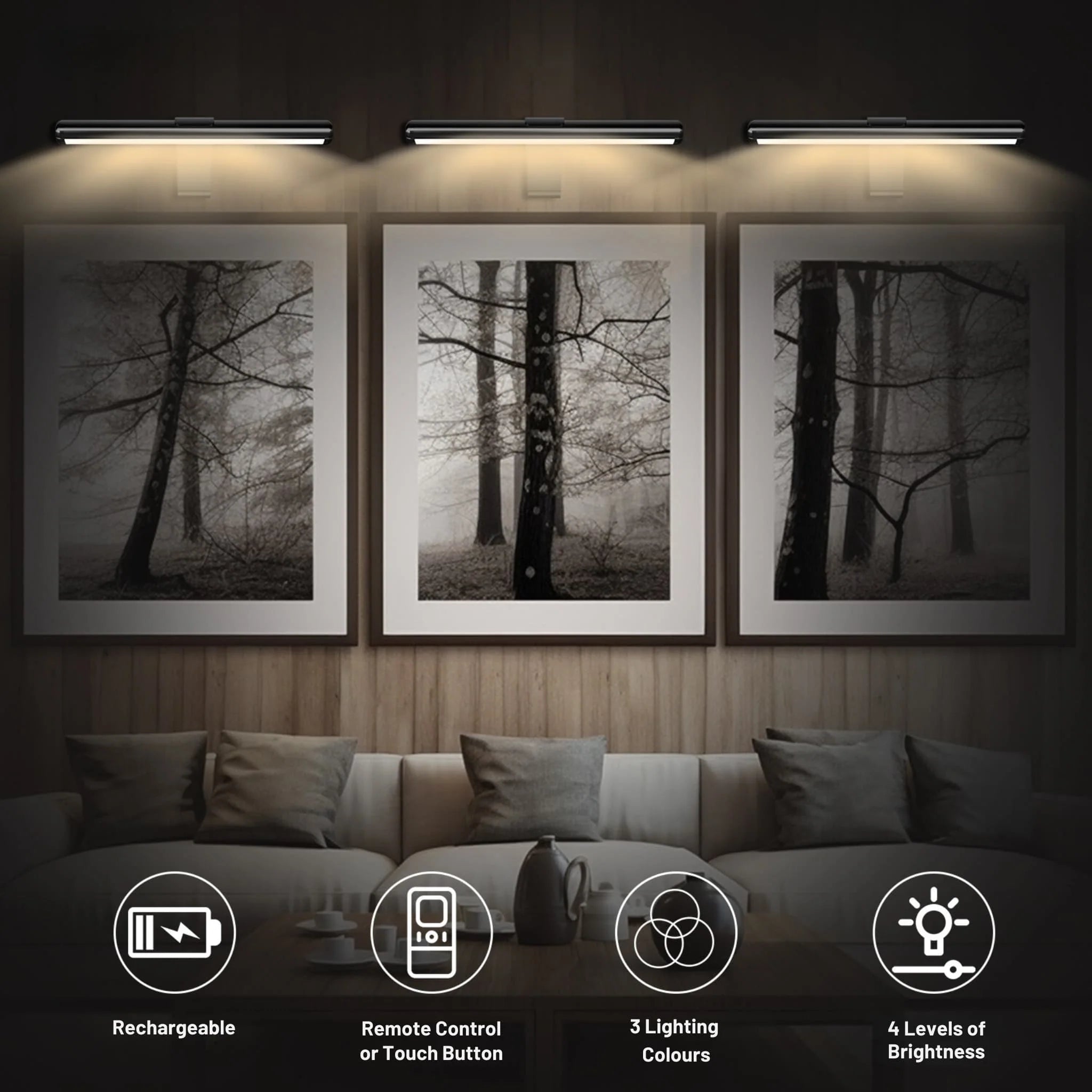 Gallery Light - Draadloze Oplaadbare Muurlamp