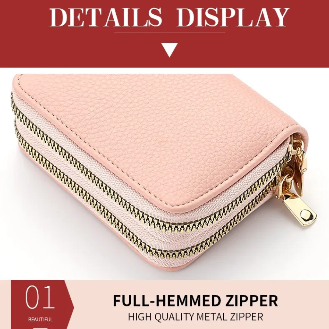 MiniWallet - Trendy Lychee Print Portemonnee