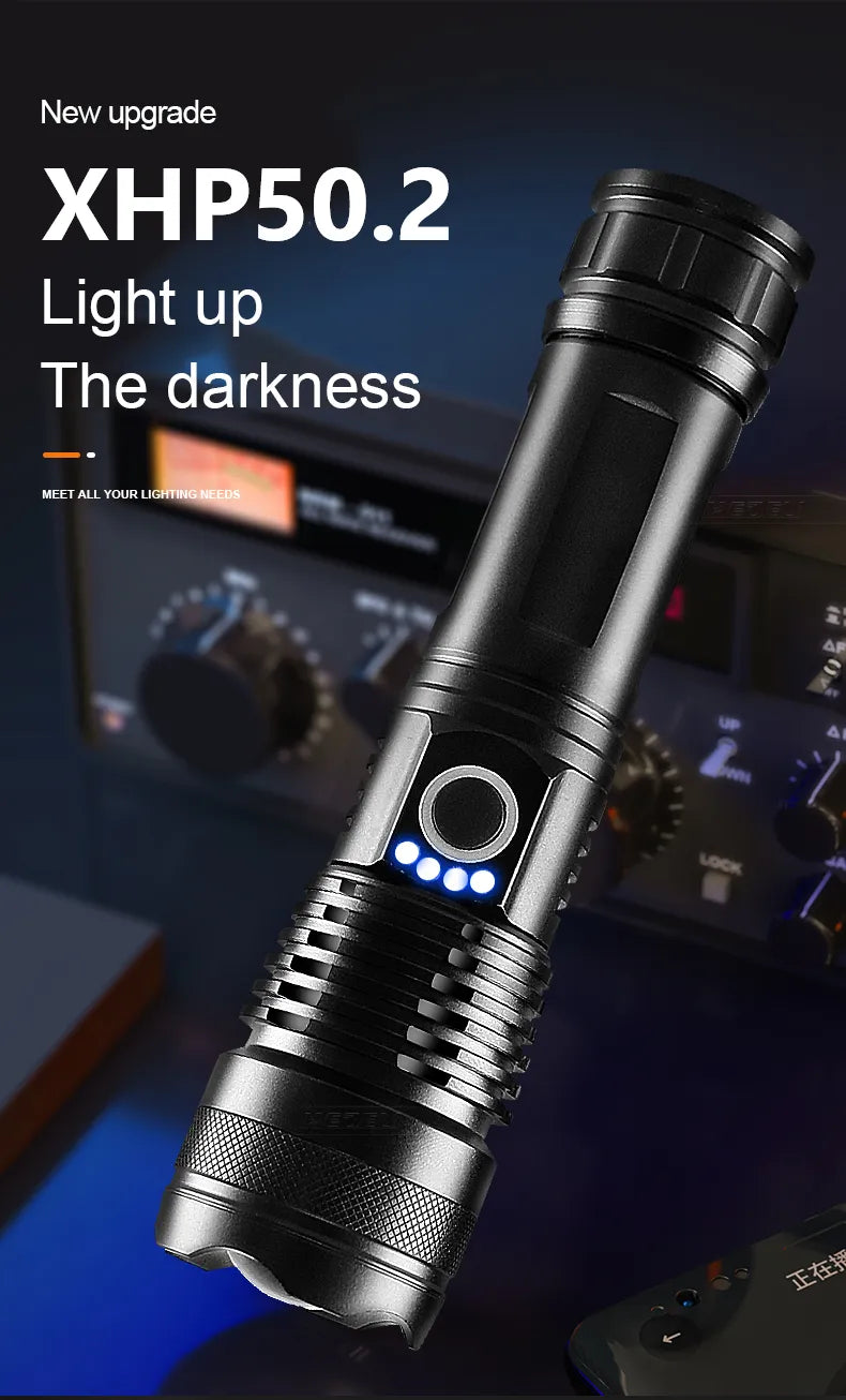 LumiBeam Zaklamp - Krachtige Oplaadbare LED Zaklamp