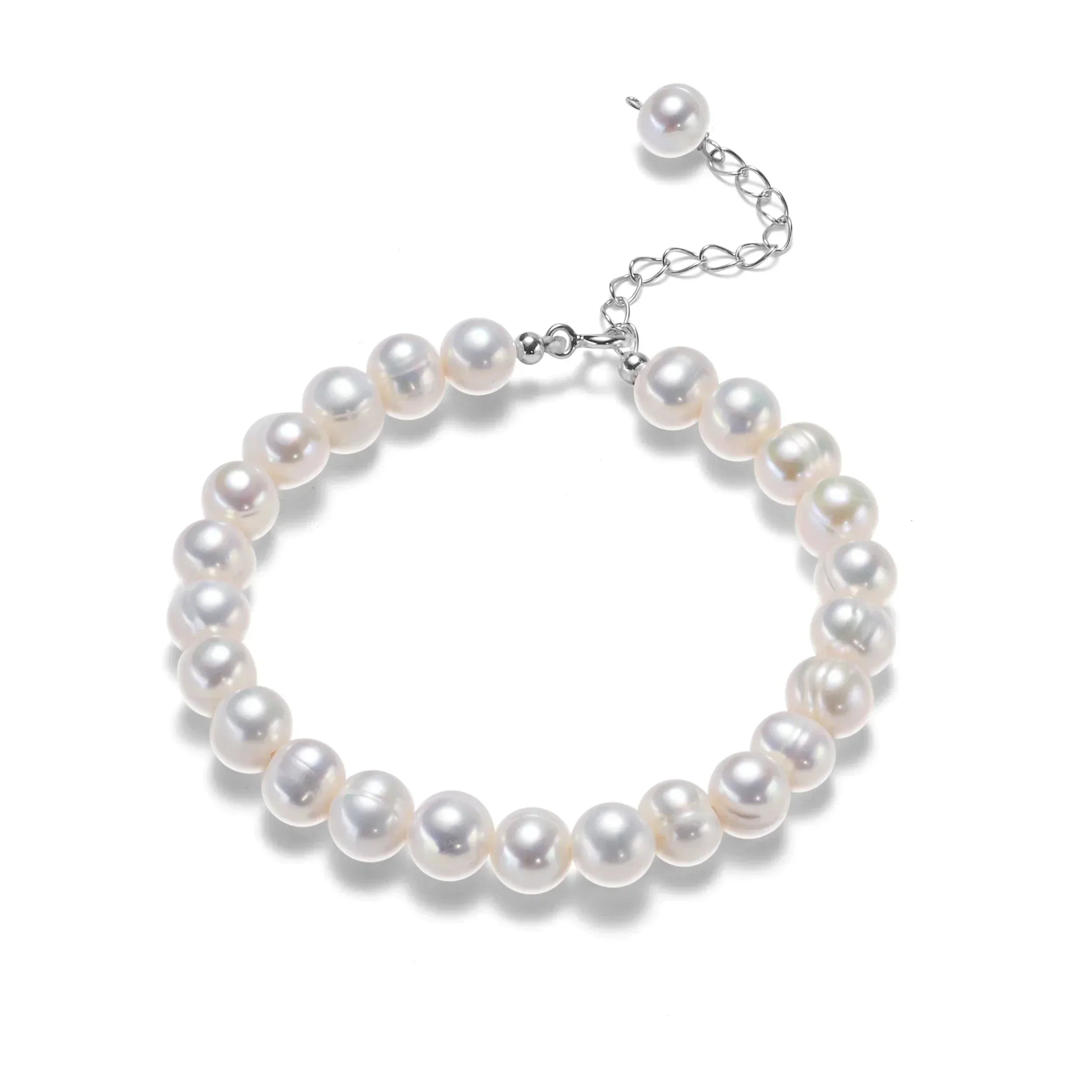 PearlGlow Bracelet - Elegante Zilveren Armband