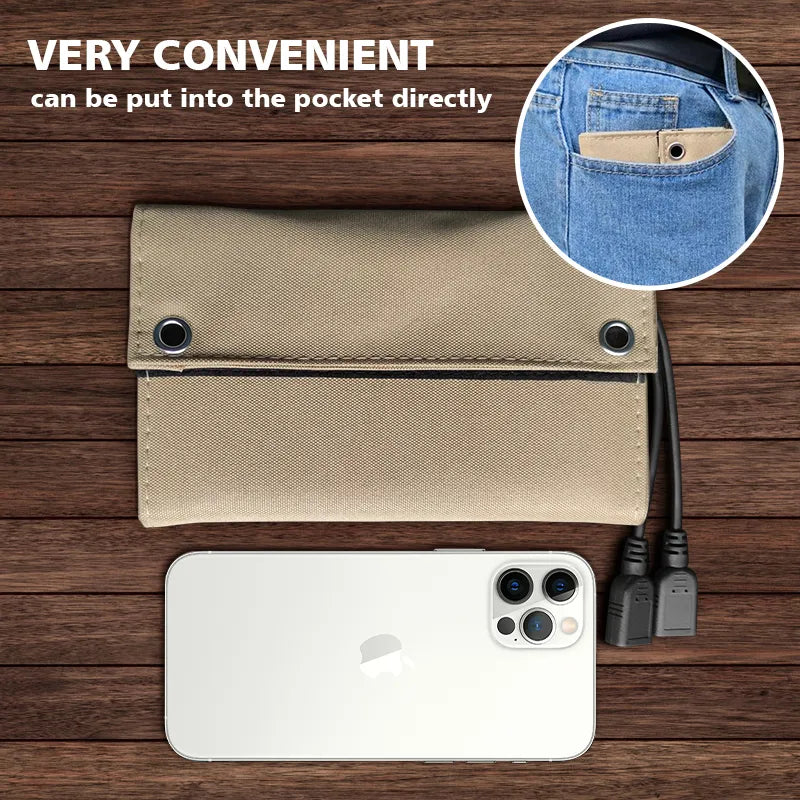 SolarFold Powerbank - Opvouwbare Zonnepaneel Oplader