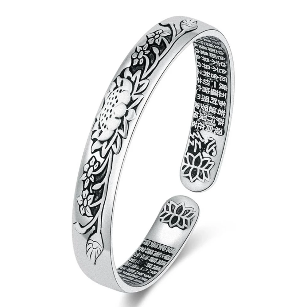 SerenitySilver Bracelet – Stijlvolle Lotusarmband