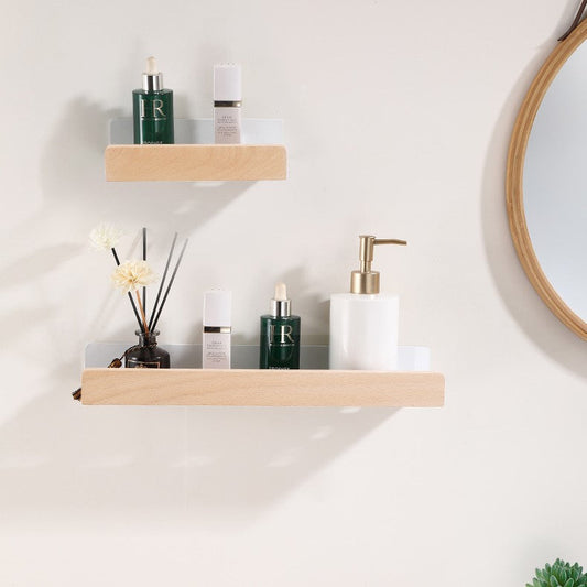 Woodify Wandrek - Stijlvol Douche Rek Zonder Boren
