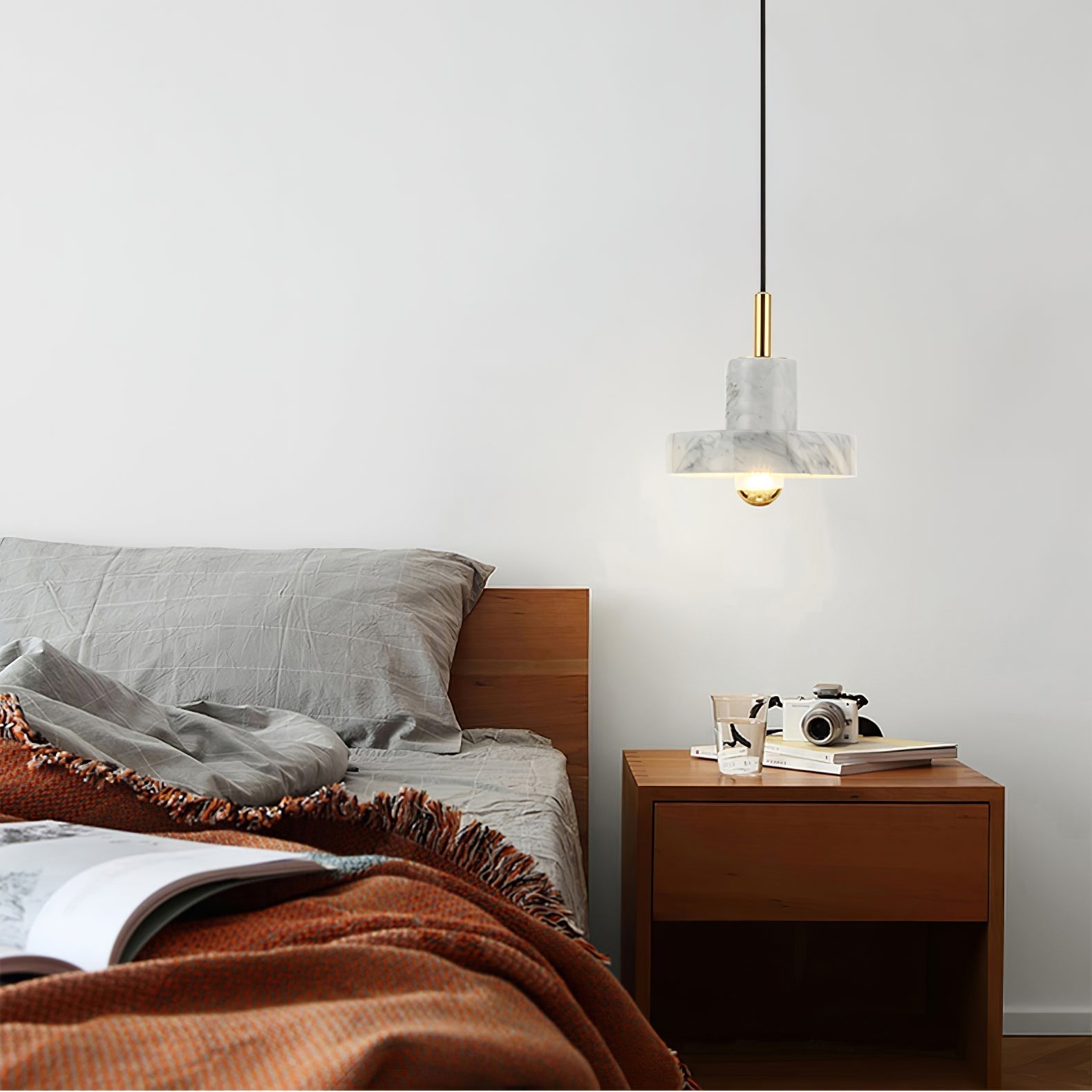 Marbello Luxe - Verstelbare Marmeren Metaal Hanglamp