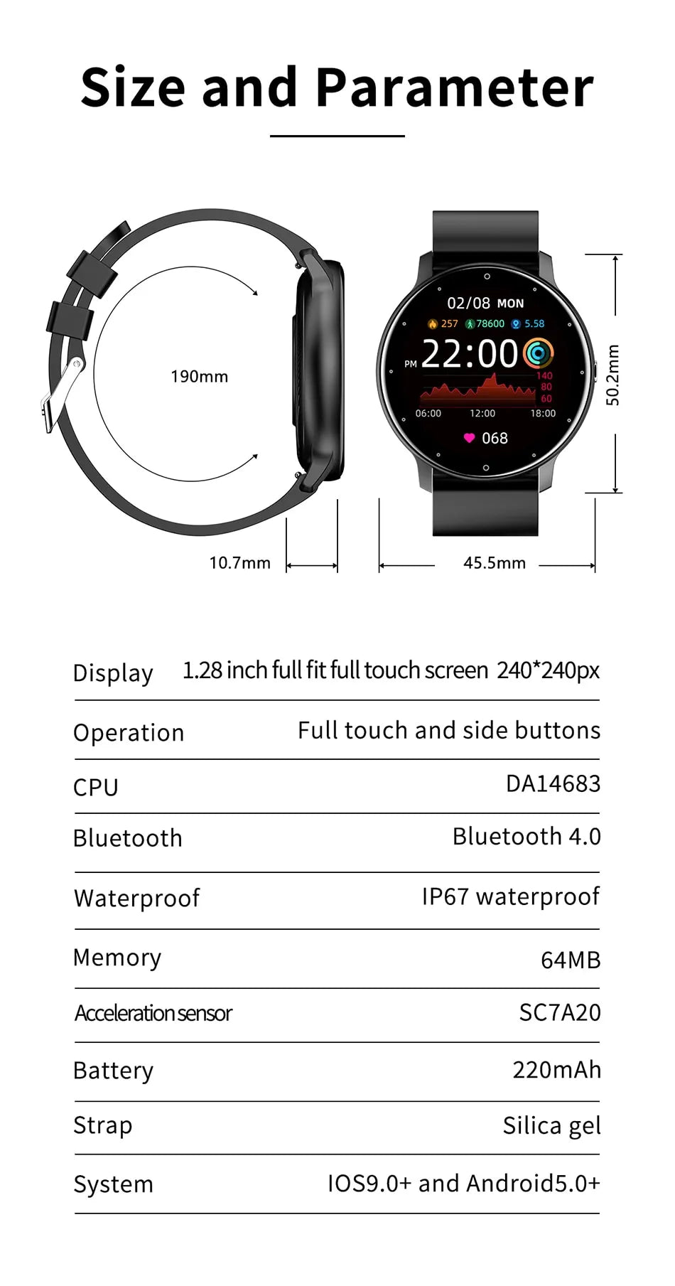 ActiveTrack - Stijlvolle Smartwatch voor Prestaties