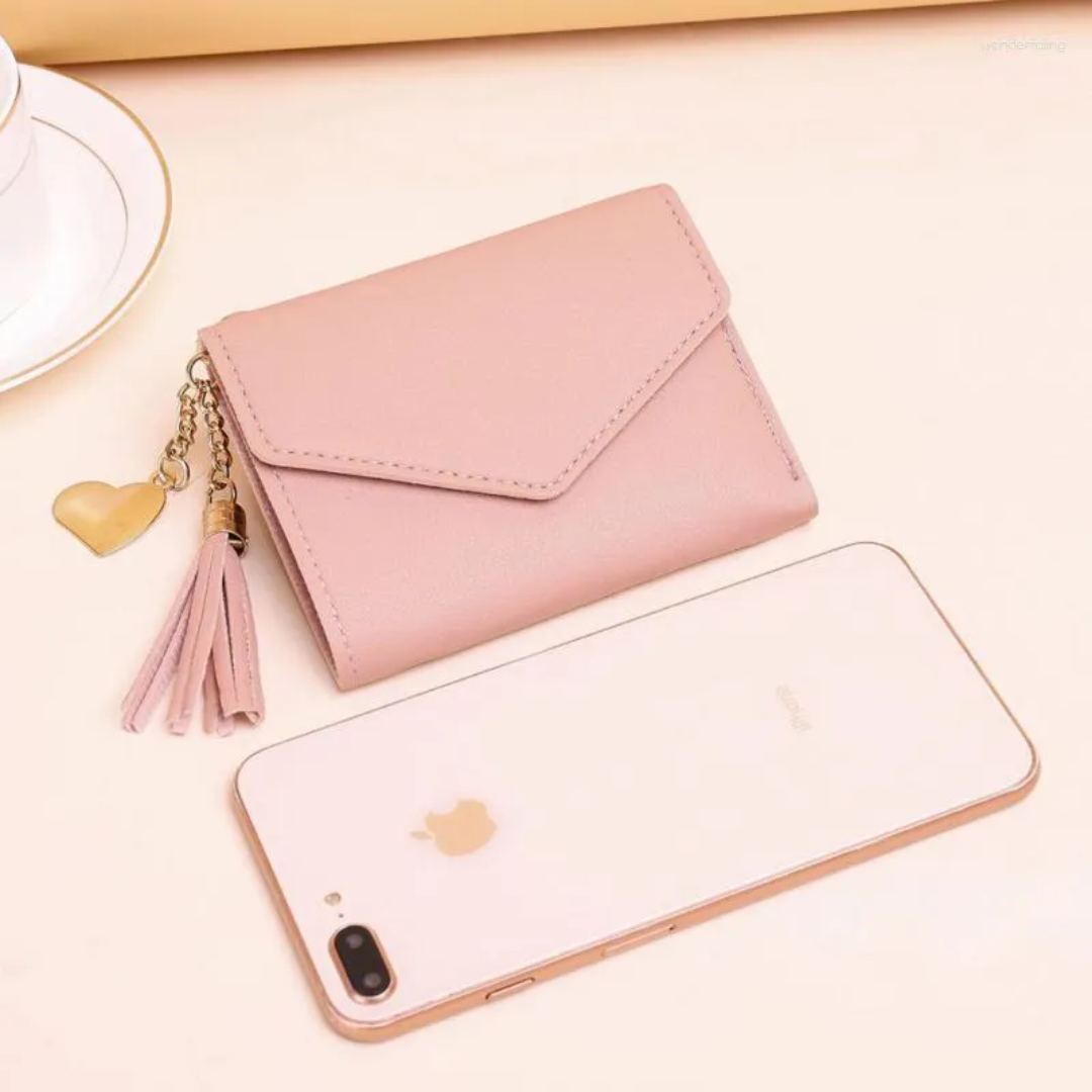 MiniPouch - Elegante Compacte Portemonnee met Kwast