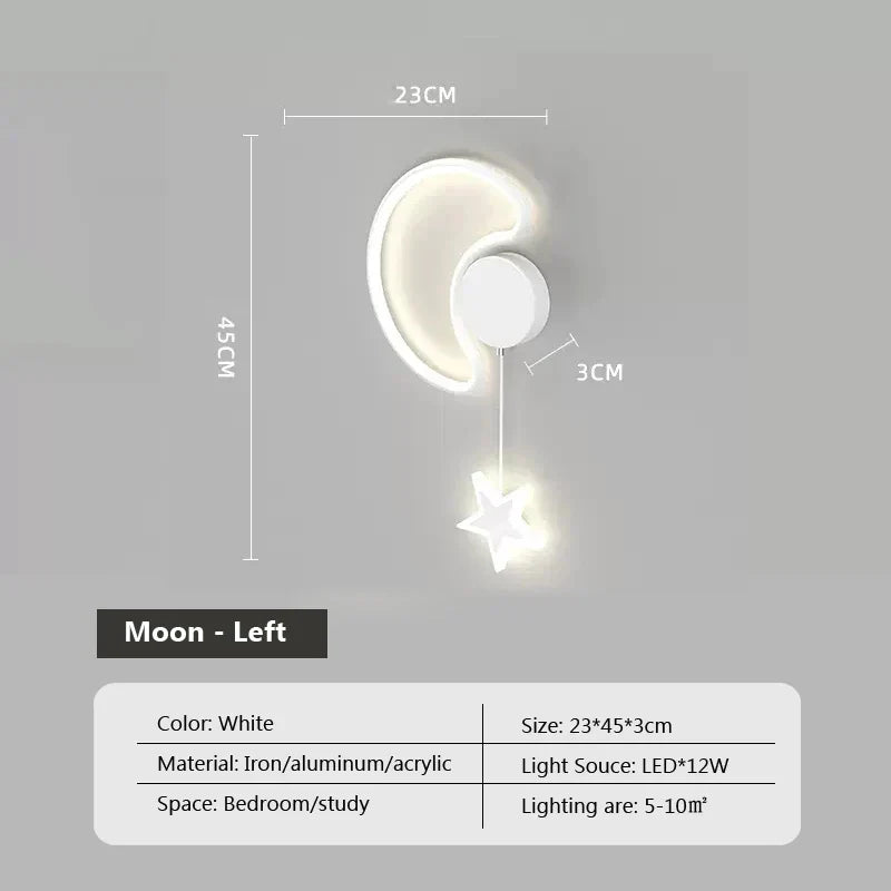 LumiDroom - Magische Wandlamp met Sterren en Maan