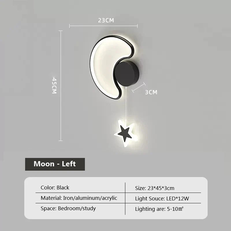 LumiDroom - Magische Wandlamp met Sterren en Maan