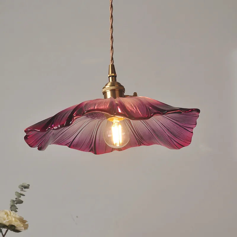 FloraShine Light - Elegante Bloemen Glazen Hanglamp