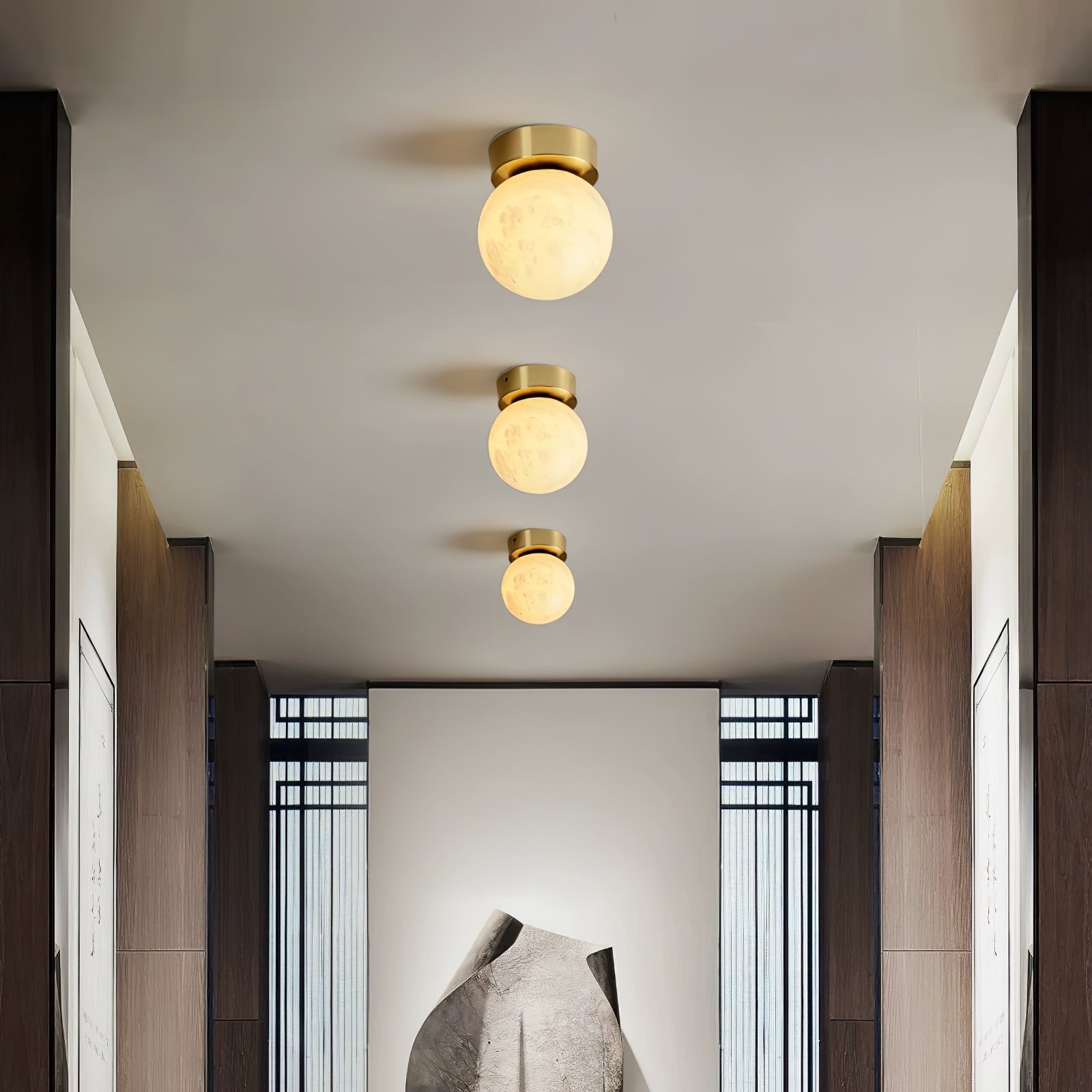LumaBreeze Plafondlamp - Luxe Moderne Alabaster LED Plafondlamp
