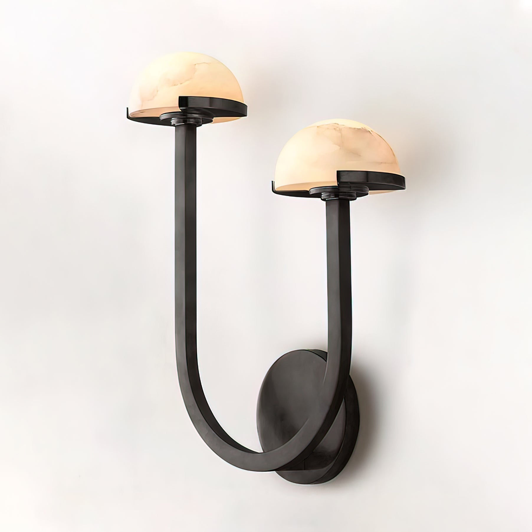 MushroomGlow Wandlamp - Organisch Alabaster Ontwerp