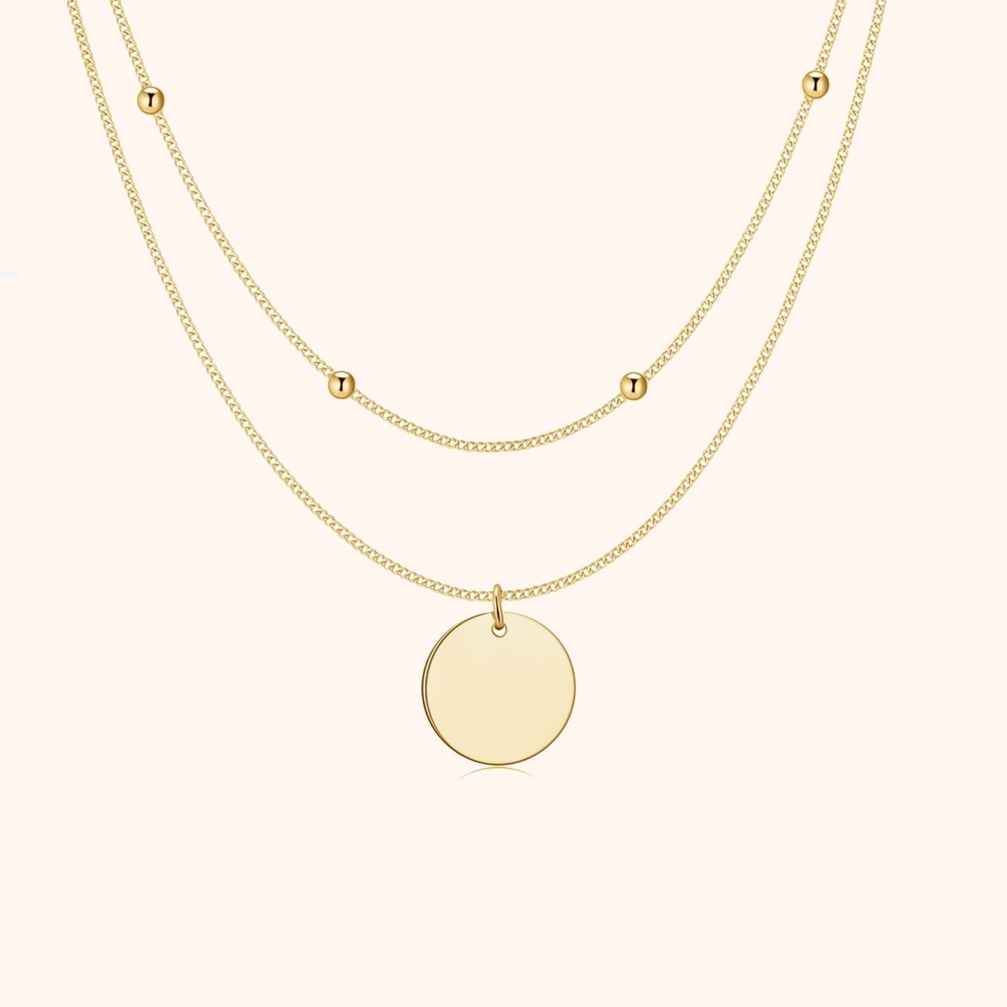 Elegante Dubbele Medaillonketting – Amélie