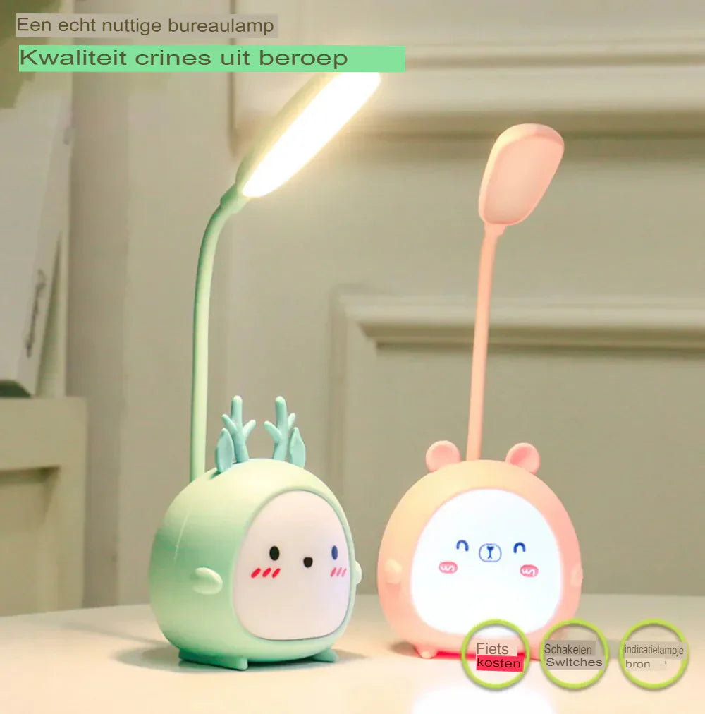 BrightBuddy - Veilig LED Kinderleeslamp met Nachtfunctie