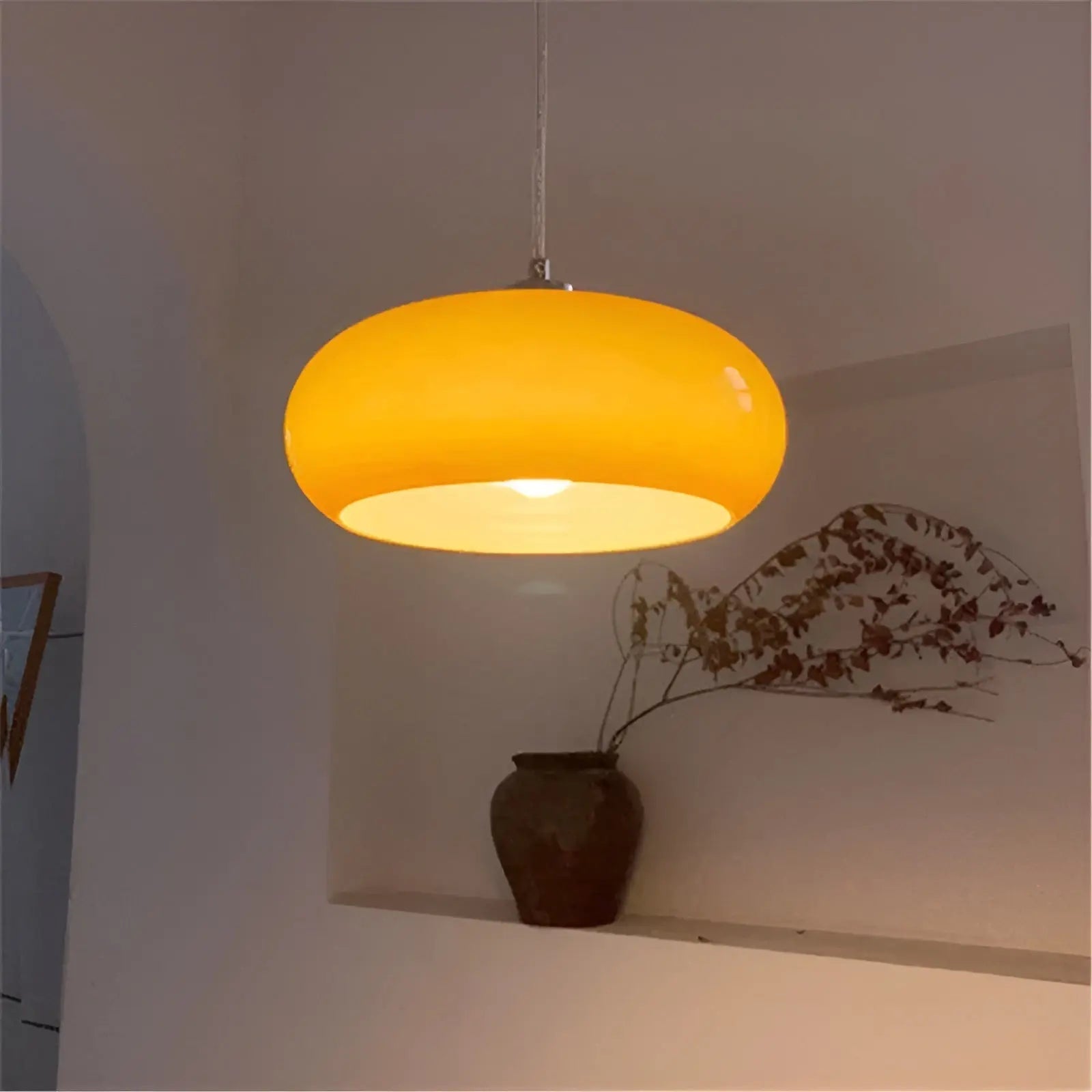 Luxe Retro-Glas Pendant - Elegante LED Hanglamp