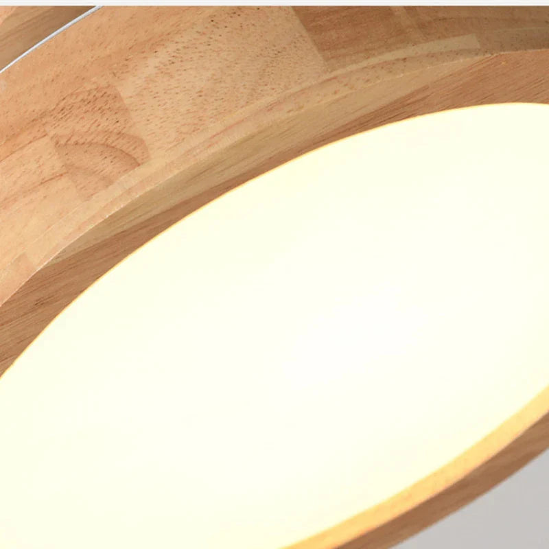 Brightlux - Scandinavische Ronde Houten Plafondlamp