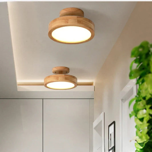 Brightlux - Scandinavische Ronde Houten Plafondlamp
