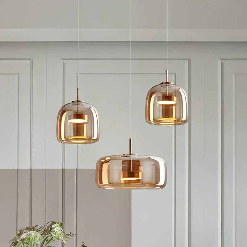 CrystalGlow Pendant - Elegante Hanglamp van Helder Glas