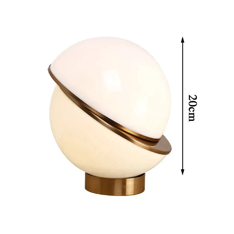 Scandinavische SnowGlobe Lamp – Elegante Witte Bolvorm