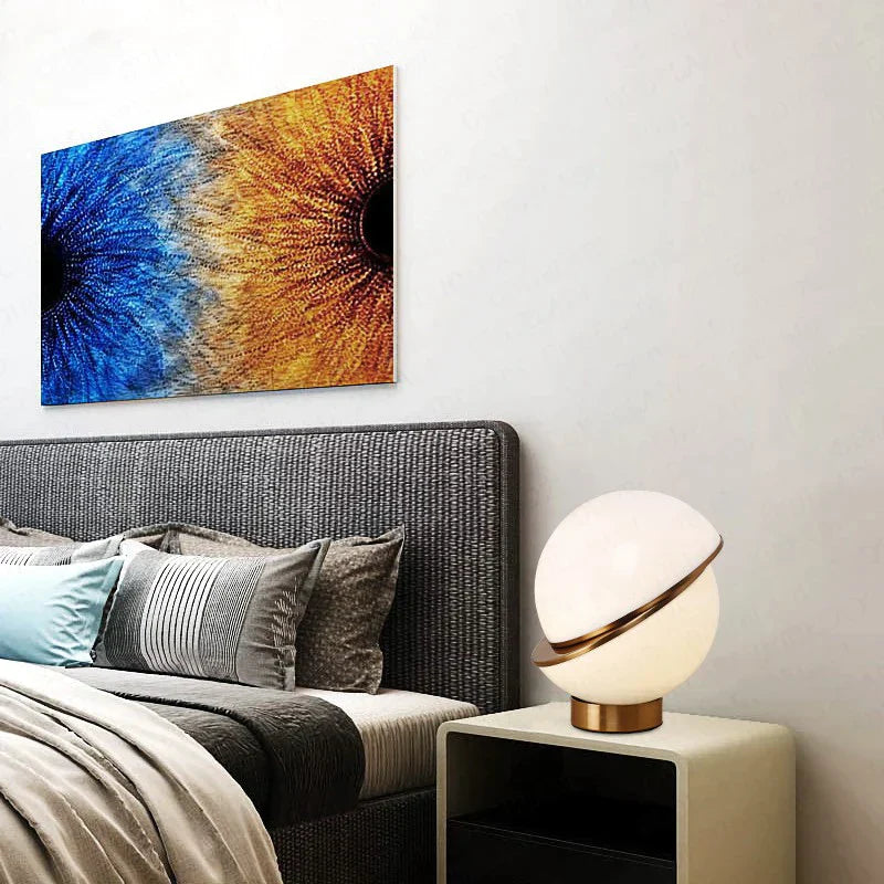 Scandinavische SnowGlobe Lamp – Elegante Witte Bolvorm