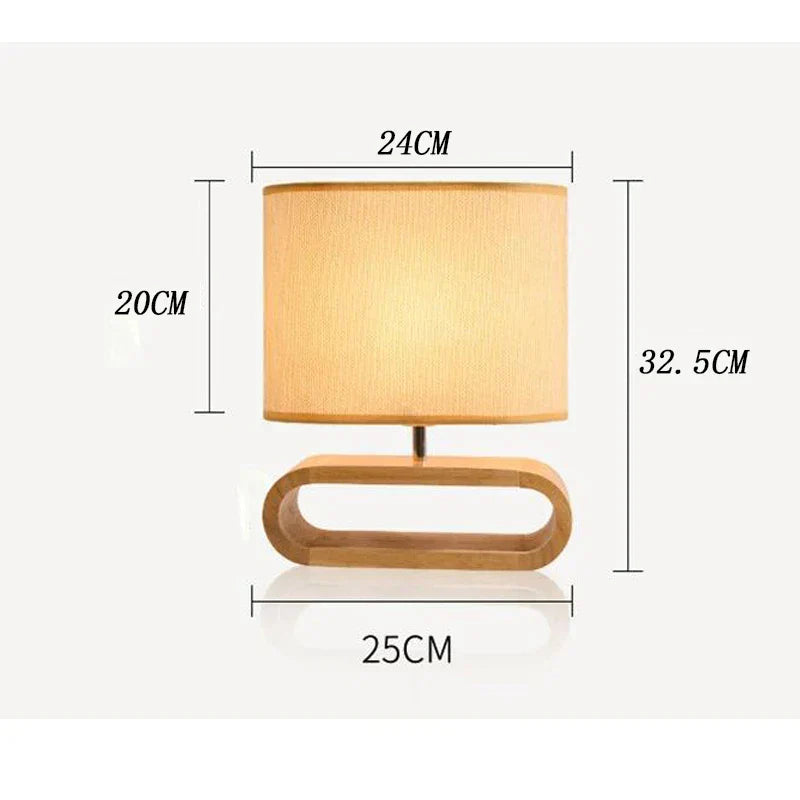 Scandinavische Houten Tafellamp – Elegant en Handgemaakt