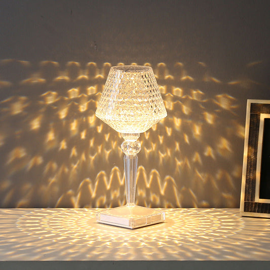 Liesbeth Crystal Lamp – Luxe Tafellamp met USB Oplaadfunctie
