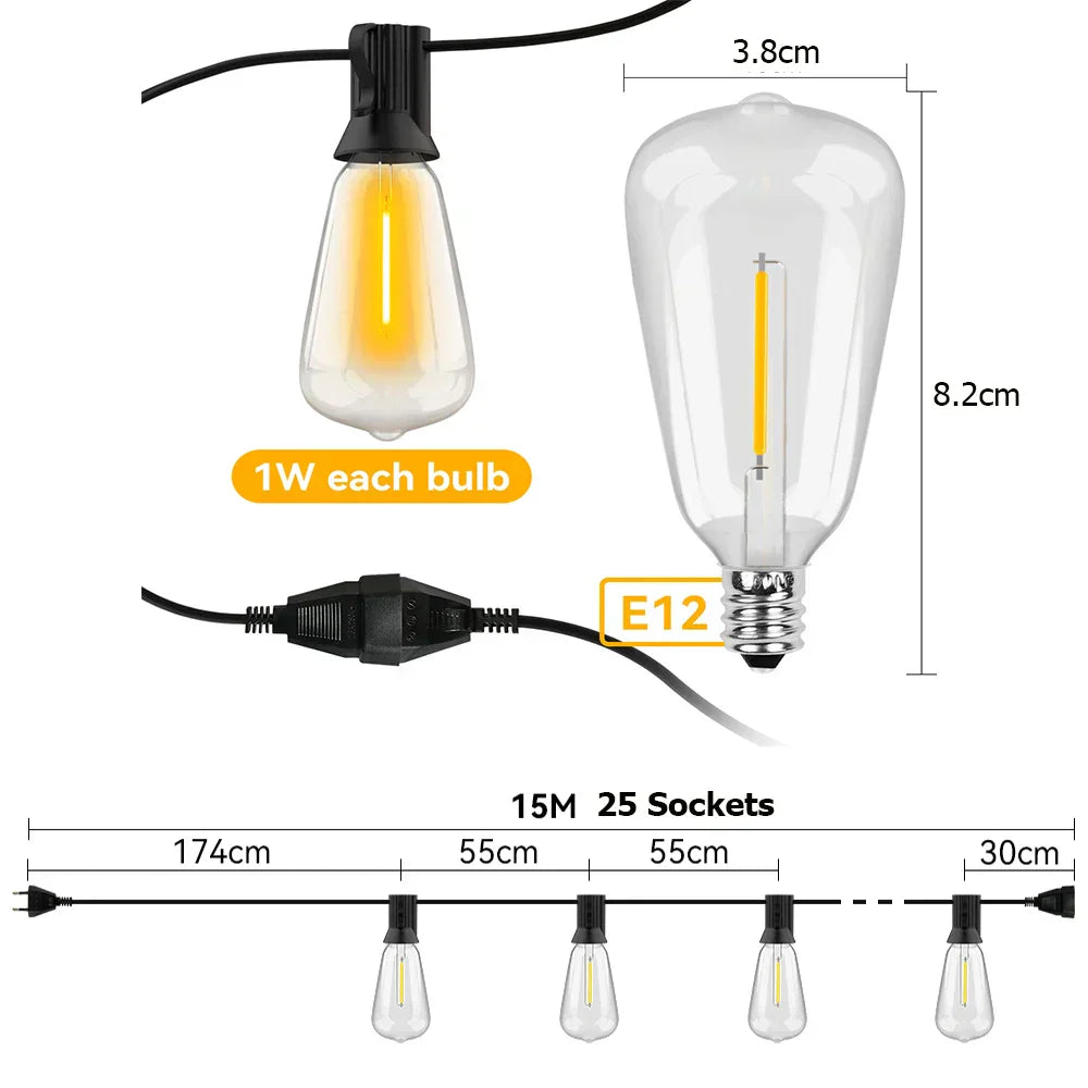 LumiGlow – Duurzame LED Lichtslinger voor Buiten